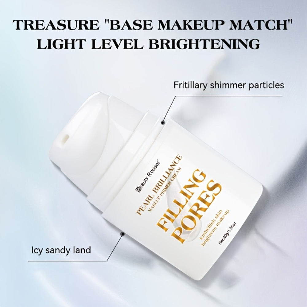 Pore Filling Makeup Primer Cream 30g, Oil Control Vitamin E Non-Greasy Formula for Flawless Smooth Skin Finish All Skin Types