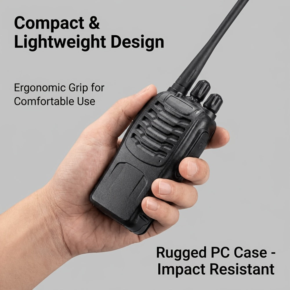 Baofeng UHF Walkie Talkies 16CH 5W, 2/4/6/8/10/12 Pack Two-Way Radios, USB Rechargeable 1500mAh Battery