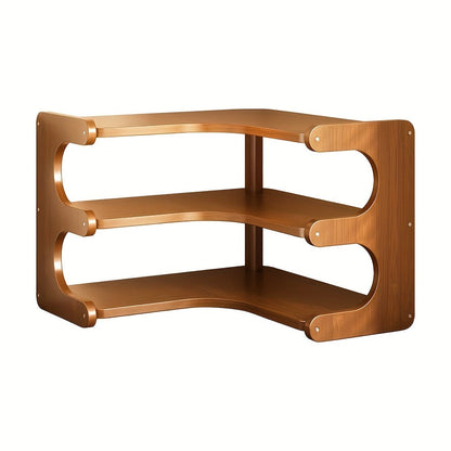 Corner Shelf Organizer 2 3 Tier Space Saving Desk Corner Rack for Home Office Bedroom Living Room