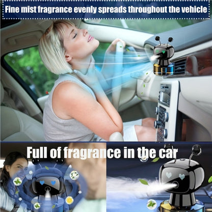 Car Air Freshener Auto Spray Robot Design USB Rechargeable – AI Expression Display, 4-Level Fragrance Control