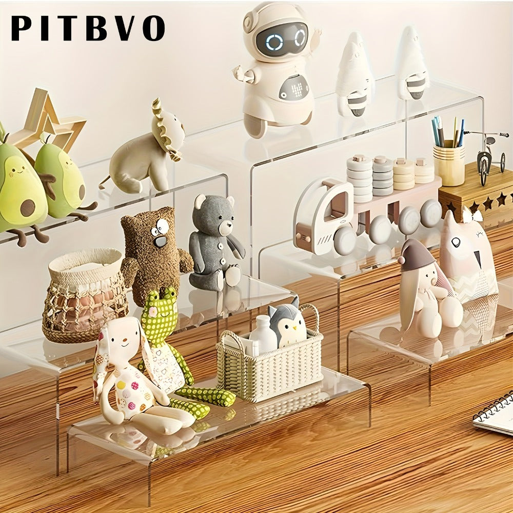 Acrylic Display Risers Clear Transparent Stands for Funko Pop Figures, Cupcakes, Jewelry, Perfume Bottles