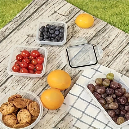 Container Set Food Storage Organizer with Locking Plastic Lids in 12-, 24- or 48-Piece Options