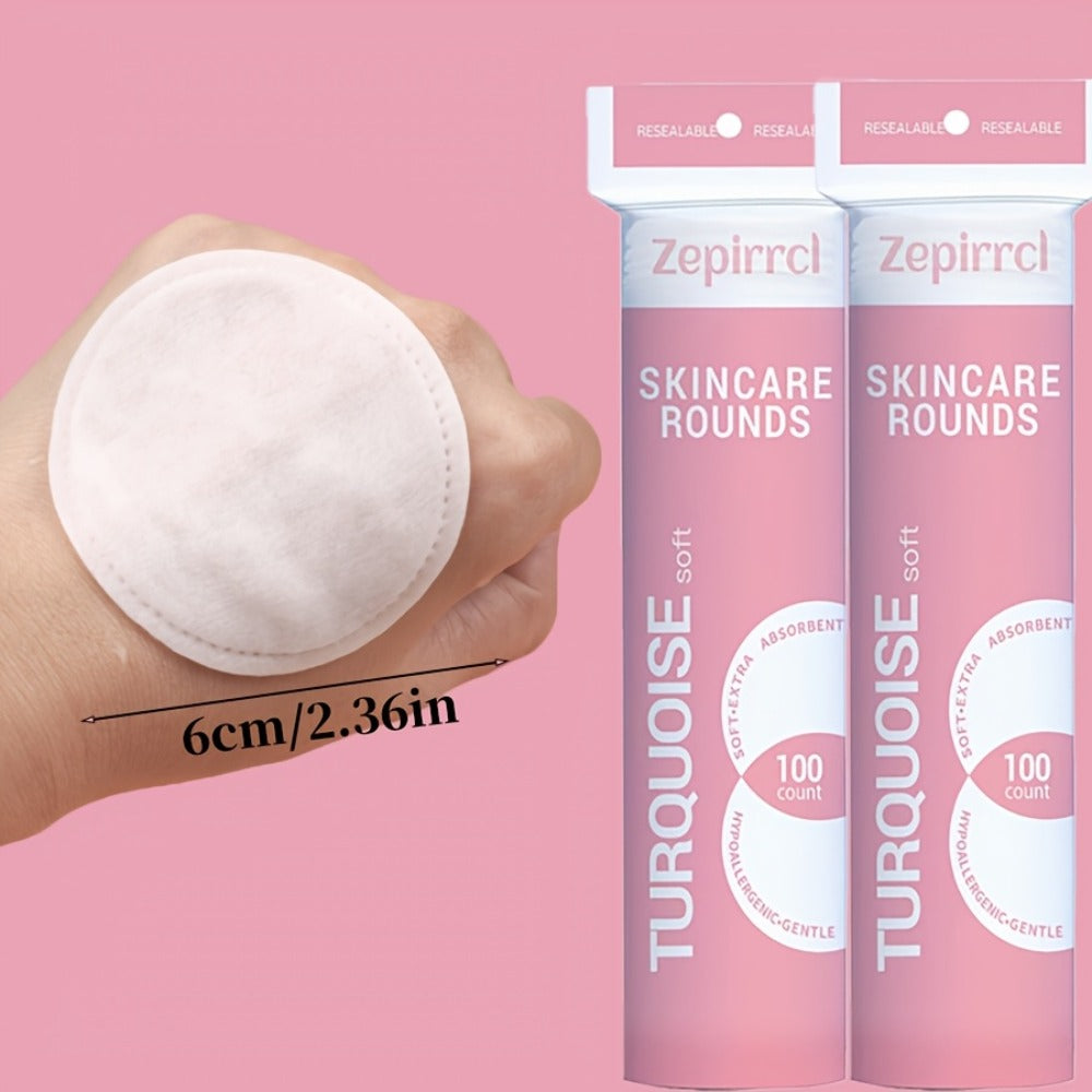 Cotton Rounds Makeup Remover Pads 600pcs – Soft Lint-Free Disposable Facial Cleansing Pads for All Skin Types, Toner Application