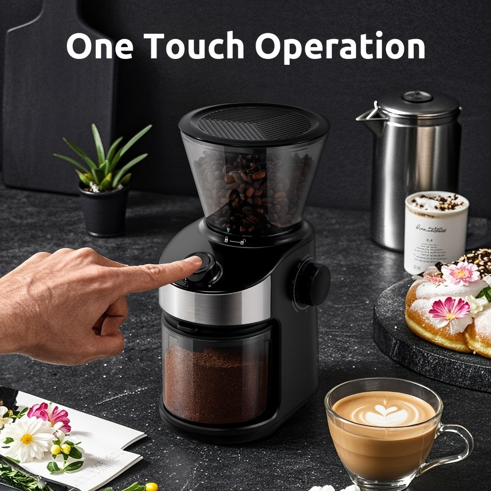 Burr Coffee Grinder Electric, 25 Precise Grind Settings, 40-Second Digital Timer, Adjustable Burr Mill