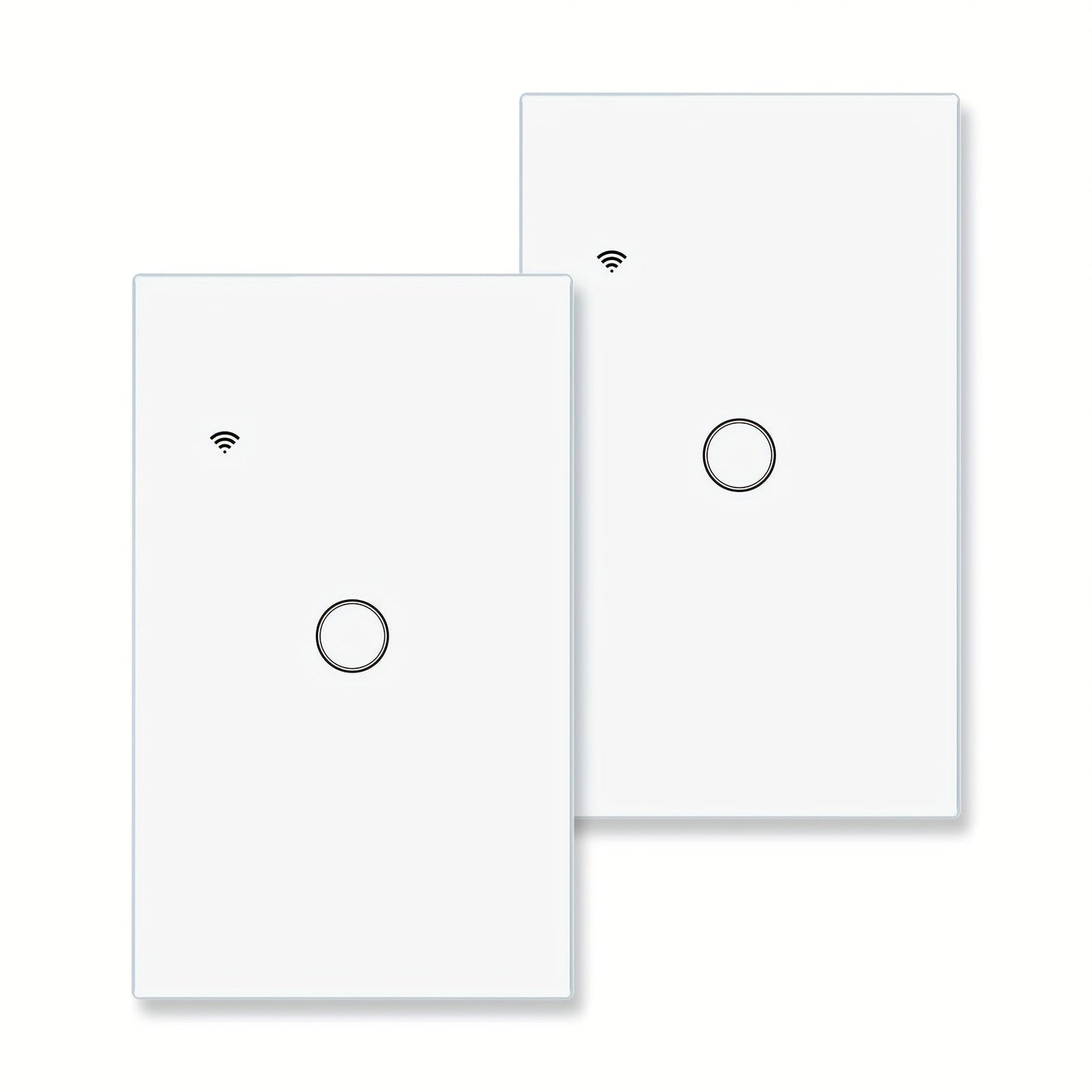 No Neutral Wire Smart Touch Wall Switch MOES WiFi 1/2/3 Gang Single Fire, Works with Alexa & Google Home