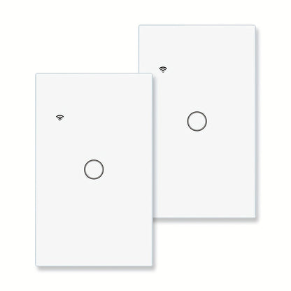 No Neutral Wire Smart Touch Wall Switch MOES WiFi 1/2/3 Gang Single Fire, Works with Alexa & Google Home