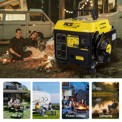 Portable Generator, Gas Powered Camping Home Backup Emergency Power for Garden, Patio and Yard Use