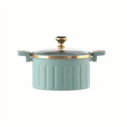 Enamel Cooking Pot Large, Nonstick Double-Handle Stew Pot for Stewing, Boiling & Baking for Entryways, Bedrooms and Living Spaces