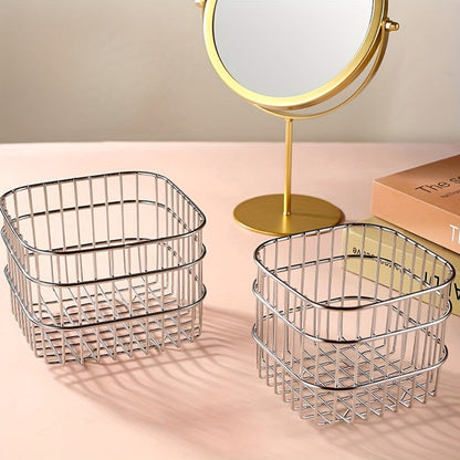 Open-Weave Storage Basket Organizer in Size S for Bathroom, Kitchen, Desk or Bedroom Shelves