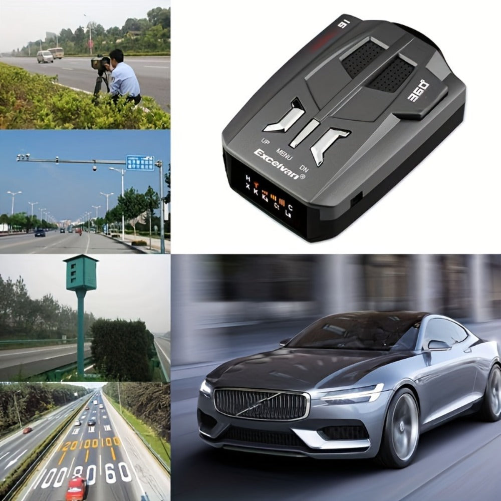 Radar Detector for Cars – Long Range Detection, Mute Memory, LED Display, City & Highway Mode, Speed Camera Alert Driving Aid