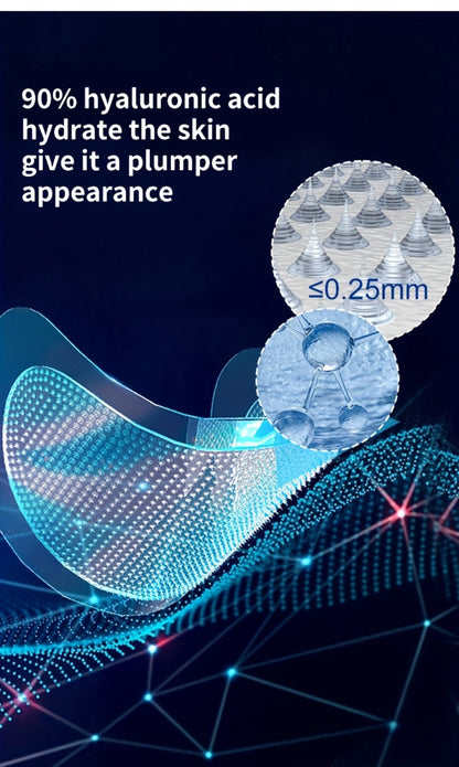 Hyaluronic Acid Microneedle Eye Patches Dissolving Under Eye Nasolabial Fold Anti-Wrinkle Overnight Skin Care Treatment 6 Pairs 3 Boxes