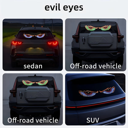 Devil Eye LED Rear-Window Accent Light Pair with USB Power, 14 Modes and Red, Yellow and Blue Output