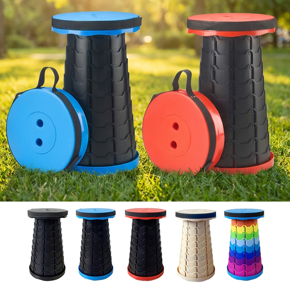 Collapsible Folding Stool 2-Pack – 400lbs Capacity Portable Telescoping Step Stool for Camping, Fishing, Hiking & Kitchen | Lightweight