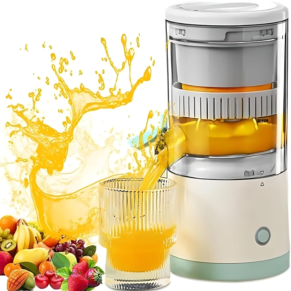 Green-K USB-Charging Citrus Press with Clear Reamer Chamber, Spout, 23.7cm Height and 10.6cm Width