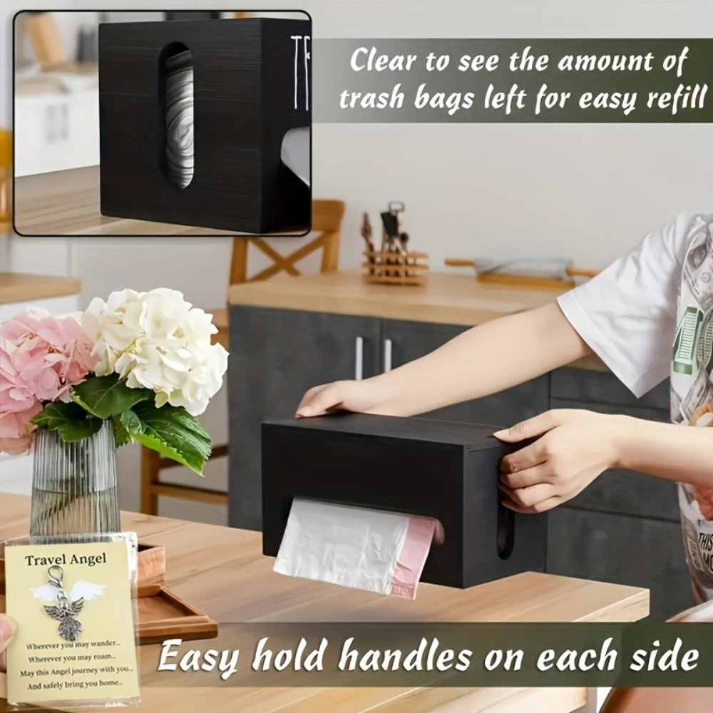 Garbage Bag Dispenser Kitchen Organizer Wall-Mount or Under-Sink Rack in Single or Dual Compartments