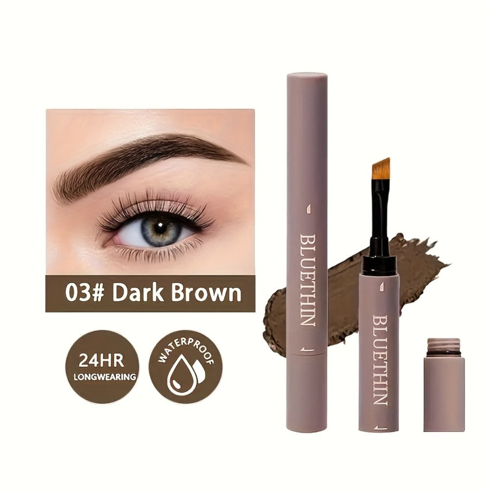 Waterproof Eyebrow Pencil Double-Ended Micro Precision Tip – Smudge-Proof Brow Definer, for Makeup, Travel and Everyday Vanity Use