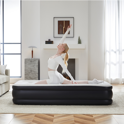 Inflatable Air Mattress with Built-In Pump – Double Height Adjustable, Non-Slip Bottom, Low Noise, 660 Lbs Capacity