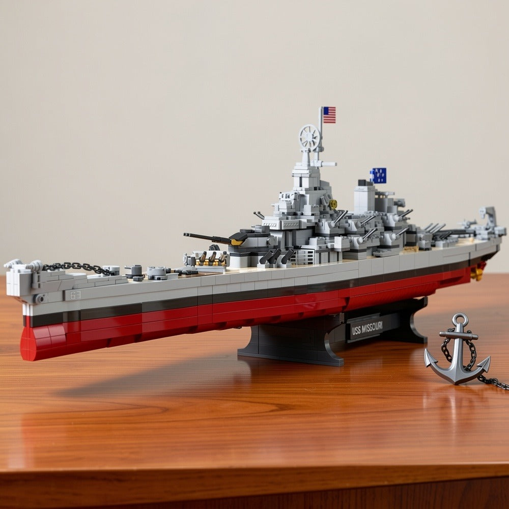 Battleship Model Building Kit 2228PCS – USS Missouri BB-63 Military Historical Warship Construction Set FC4203