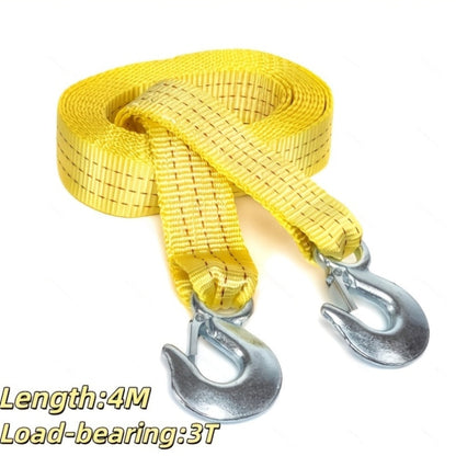 Recovery Tow Strap with Forged Steel Hook – 4M 13FT 11000LB Heavy Duty Winch Strap for Off-Road SUV Truck Pickup Emergency Vehicle Rescue