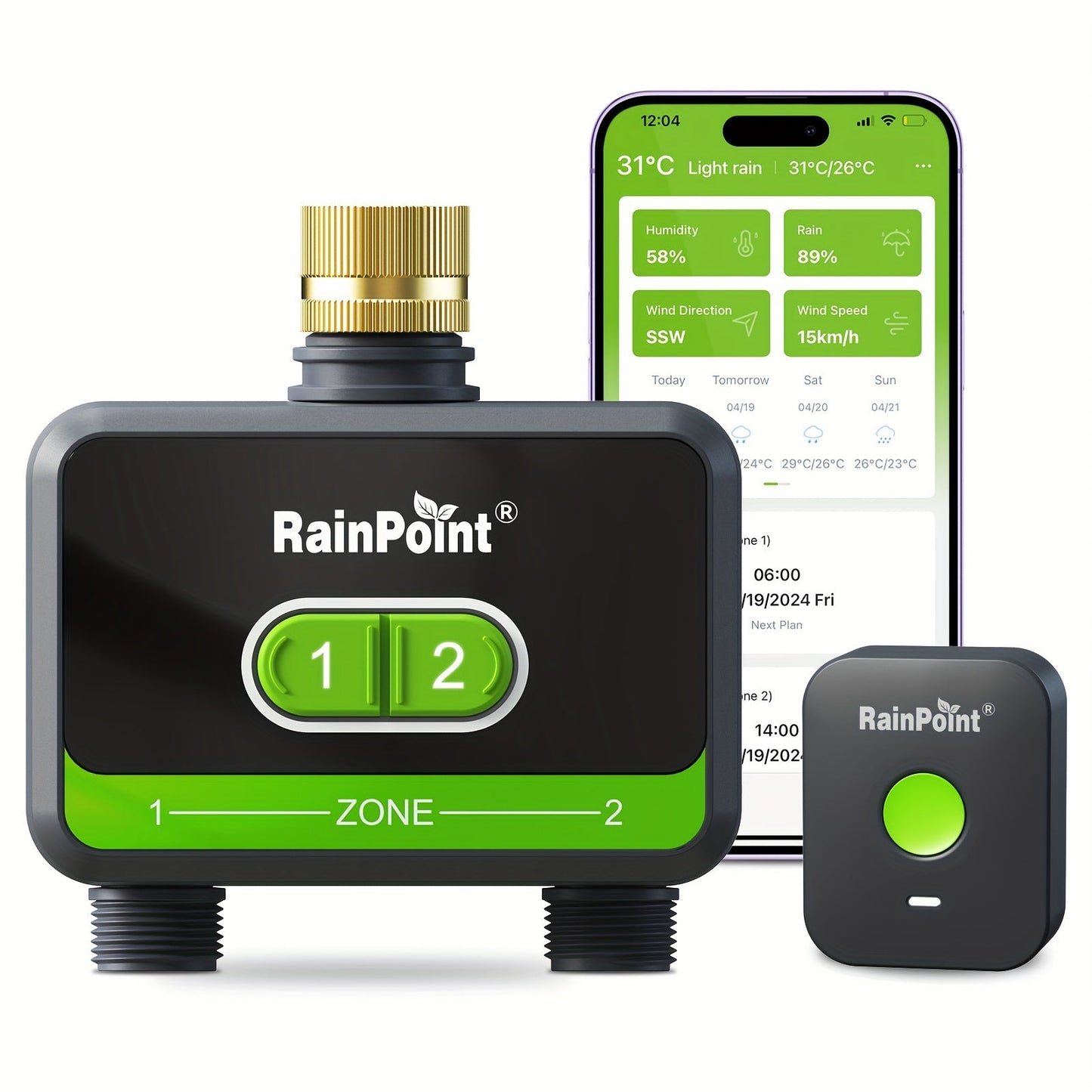 WiFi Sprinkler Timer 2 Zone Smart, App Control Garden Irrigation for Garden, Lawn and Yard Watering