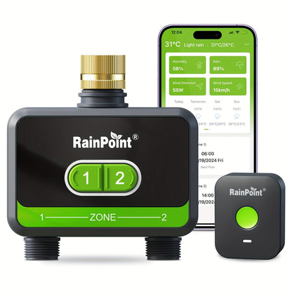 WiFi Sprinkler Timer 2 Zone Smart, App Control Garden Irrigation for Garden, Lawn and Yard Watering