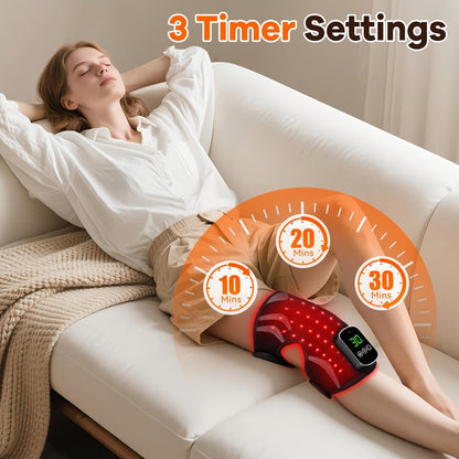 Heated Knee Massager with Vibration, Electric Knee Heating Pad & Support Wrap for Arthritis, Joint Pain &