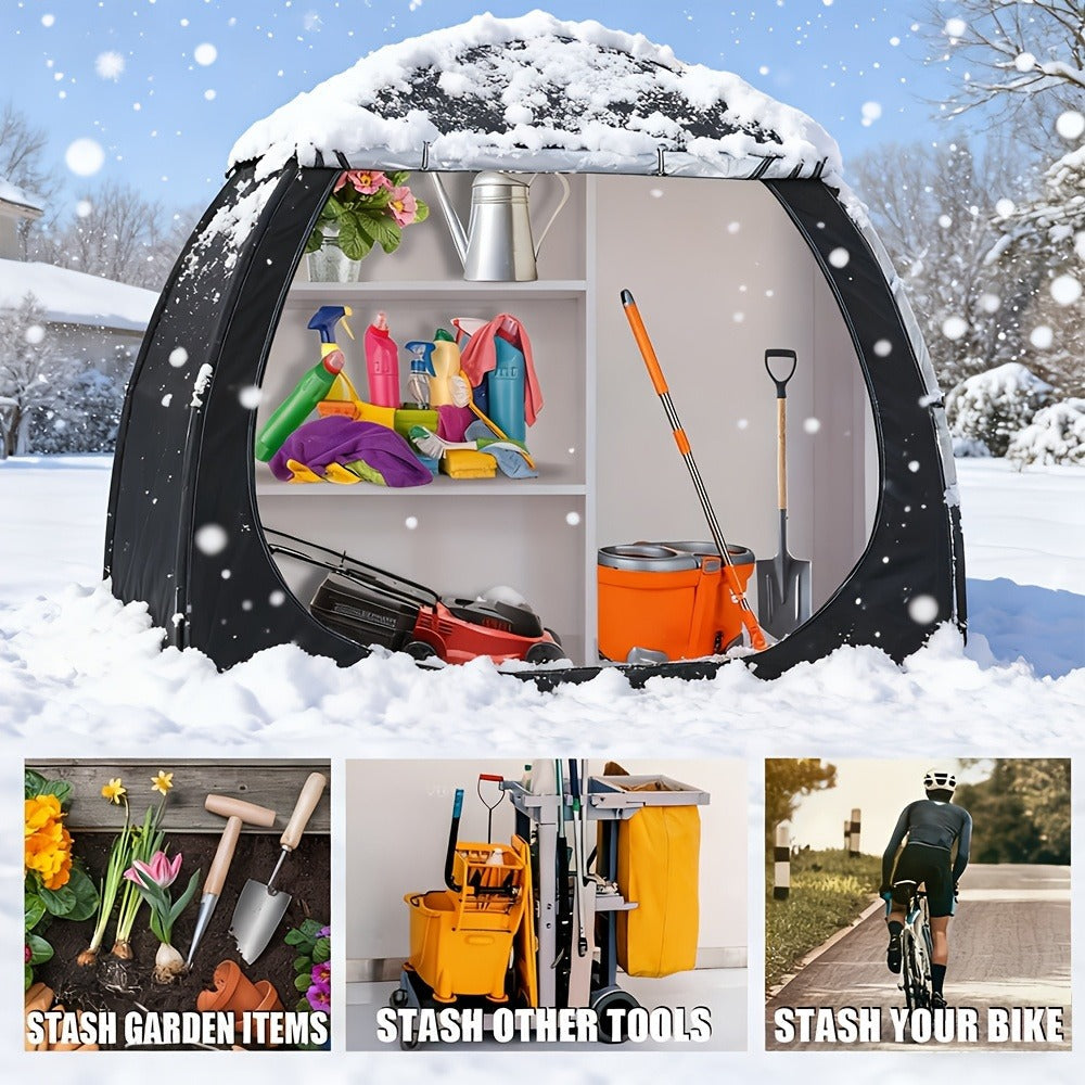 Bike Storage Shed Tent Outdoor Bicycle Cover Shelter 210D Oxford PU4000 for 2-3 Bikes Lawn Mower Garden Tool Storage