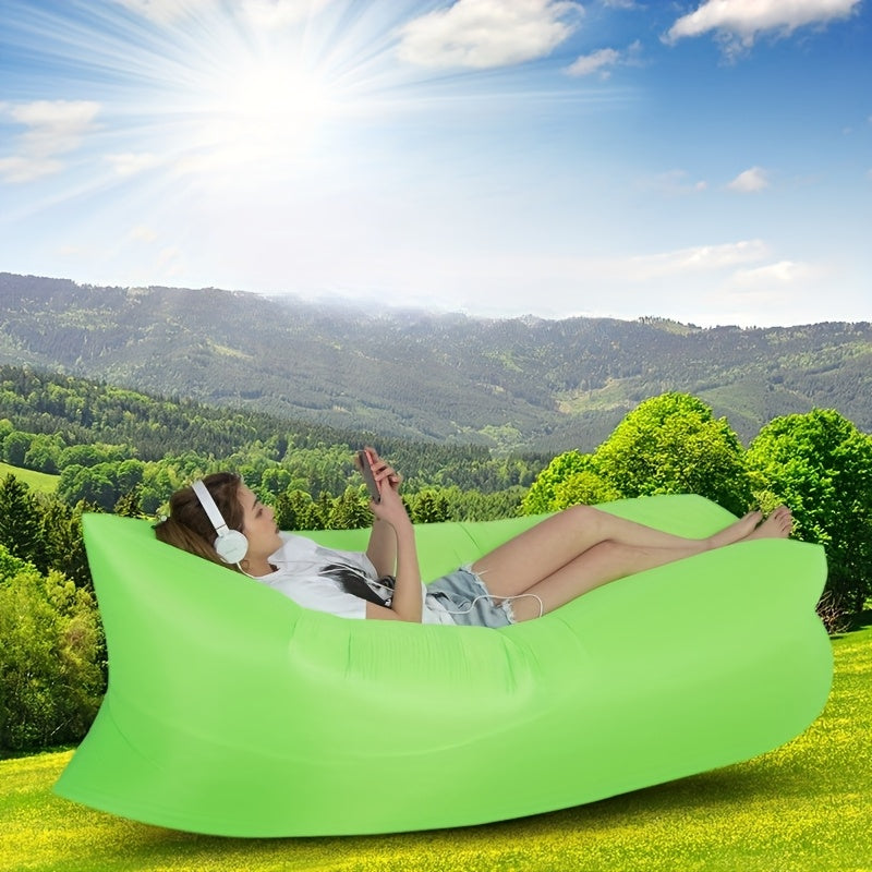 Inflatable Air Sofa Outdoor Camping Lounger 440LB Heavy Duty Quick Inflate Portable Lazy Bag Sofa Bed with Carry Bag Lightweight Compact