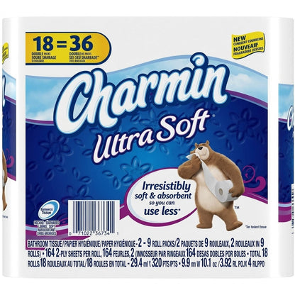 Charmin Ultra Toilet Paper Mega Roll - 2-Ply 200 Sheets per Roll, & Strong Bath Tissue, Available in Mega