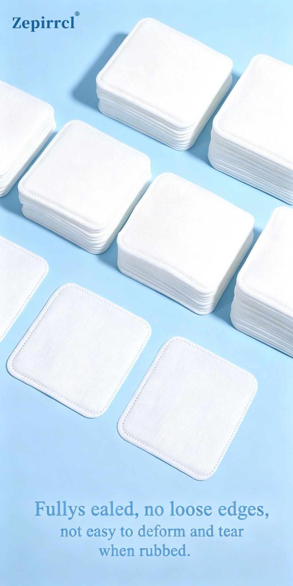 Makeup Remover Pads Disposable 100/200pcs – 3-Layer Thickened Cotton Squares for Face Cleansing, Skincare & Nail Polish Removal