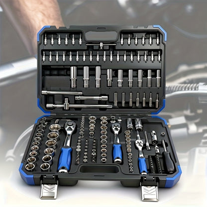 Emergency Vehicle Repair Tool Kit 45 to 171-Piece – Multi-Function Combination Wrench Set for Car, Bicycle & Motorcycle Outdoor Maintenance