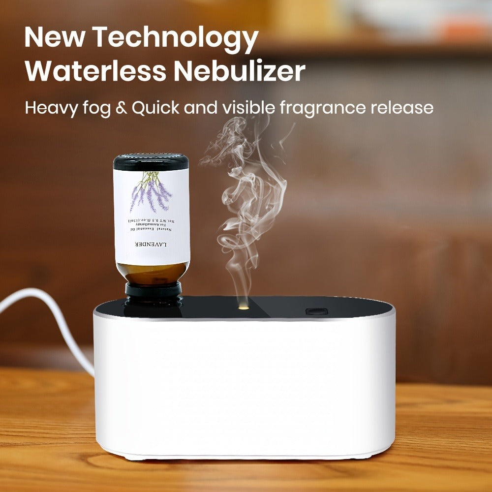 Essential Oil Diffuser Waterless Aroma Diffuser, USB Mini Humidifier, 3 Misting Modes, Color LED Lights