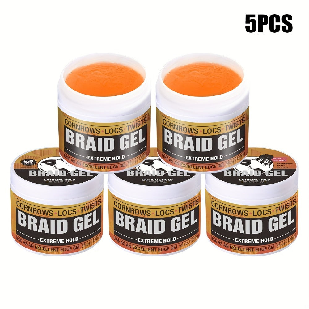Extreme Hold Braid Gel & Edge Control Hair Wax Pomade – Anti-Frizz, Moisturizing, Long-Lasting for Braids, Locs, Twists & Sleek Styles