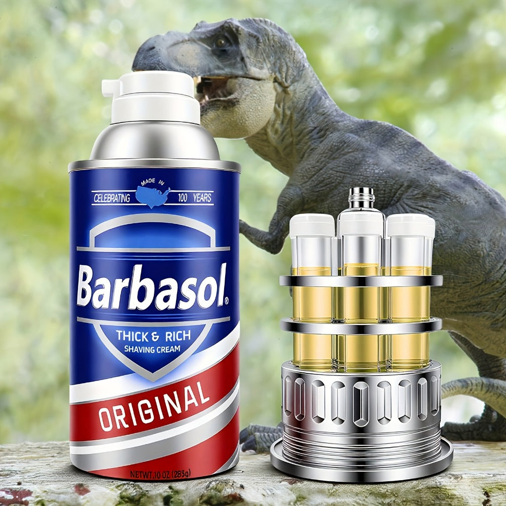 Dinosaur DNA Cryo Canister with Pop-Up Test Tube Rack - 10 DNA Sample Tubes, Movie Prop Replica