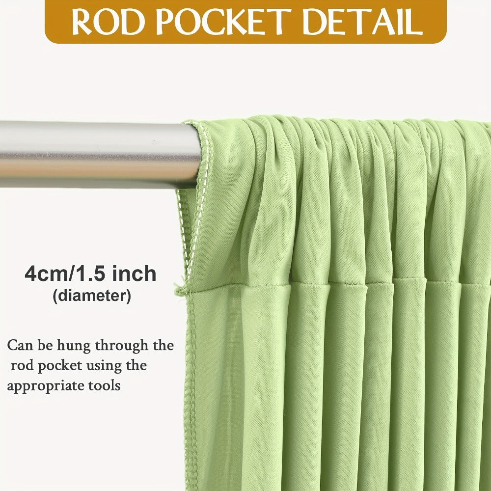 Backdrop Curtains 4 Pack 59x118 Inch, Wrinkle-Resistant Non-Transparent Party Decoration Fabric with Pole Pocket