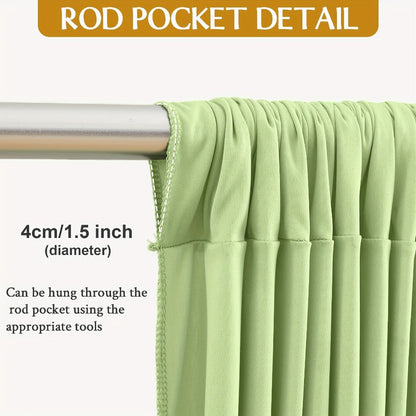 Backdrop Curtains 4 Pack 59x118 Inch, Wrinkle-Resistant Non-Transparent Party Decoration Fabric with Pole Pocket
