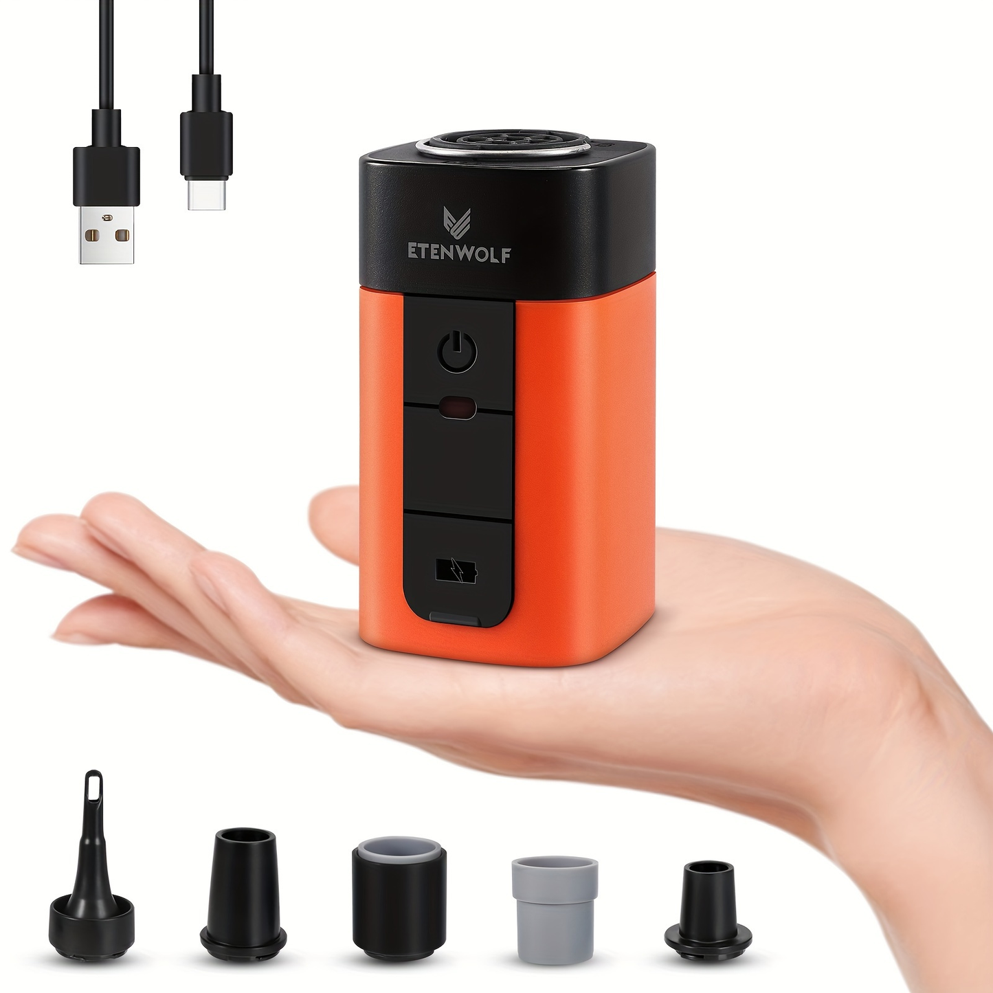 2600mAh Portable Electric Air Pump Super Fast Inflation for Air Cushion Vacuum Storage Bags Swimming Ring Sleeping Bag