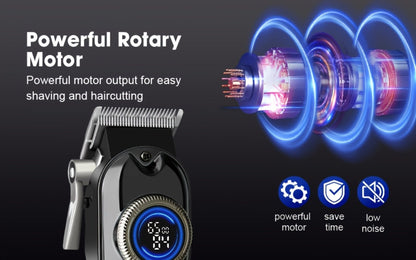 Hair Clipper LQT Blue Multi-Tool Grooming Set Options with Digital Displays, USB Charging and Guide Combs