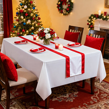 Disposable Plastic Tablecloths 18/36 Pack 54x108 Inch – Leakproof Sturdy White Table Cover for Party Picnic Wedding Birthday Banquet Outdoor