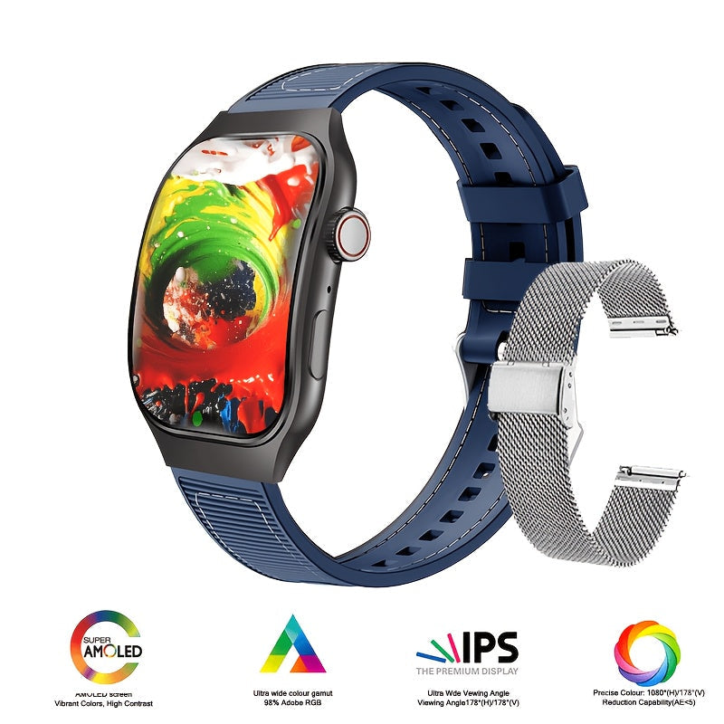 Smartwatch 2.01 Inch Curved Screen with Bluetooth 5.3, HD Calling, Games and Voice Assistant