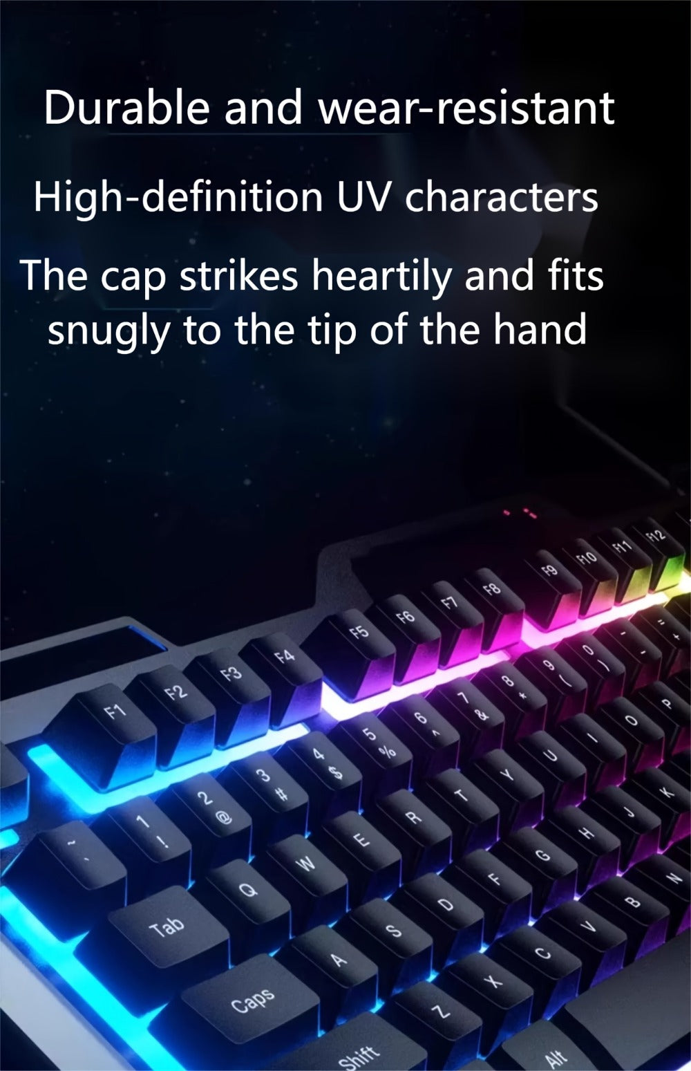 RGB Gaming Keyboard and Mouse Combo Wired USB, Backlit Keyboard & Mouse Set for PC Desktop Laptop Windows