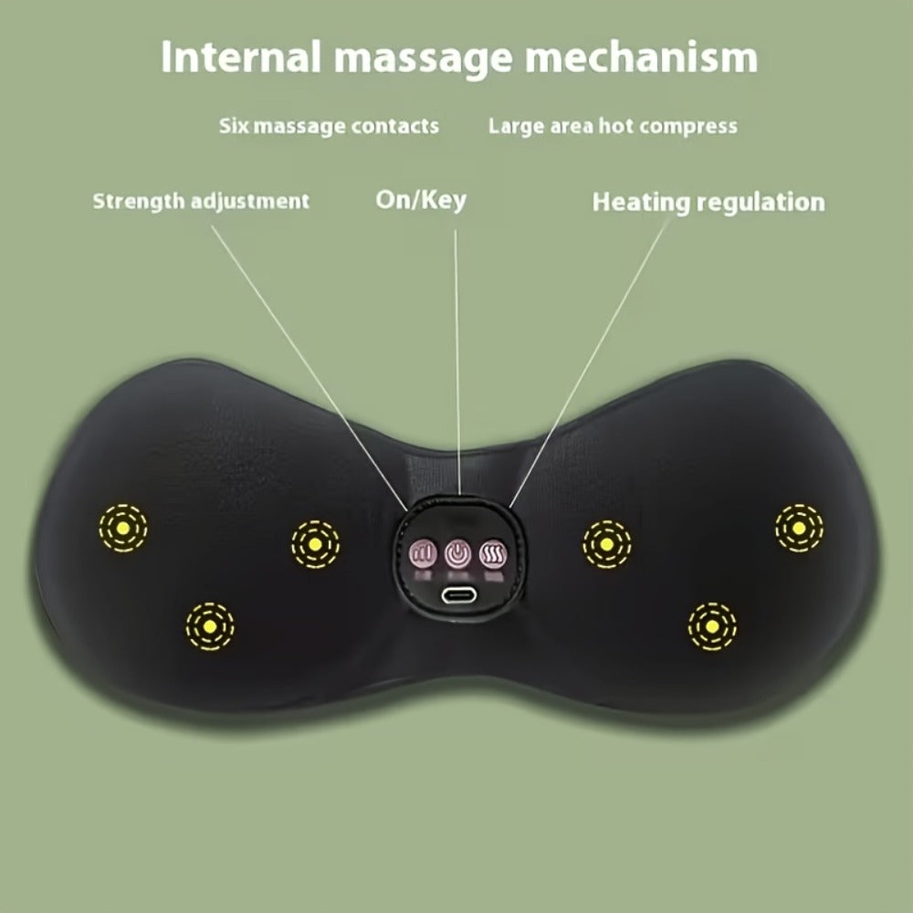 Electric Chest Massager Vibration Rechargeable - Intelligent Constant Temperature Heating Massage Bra for Women