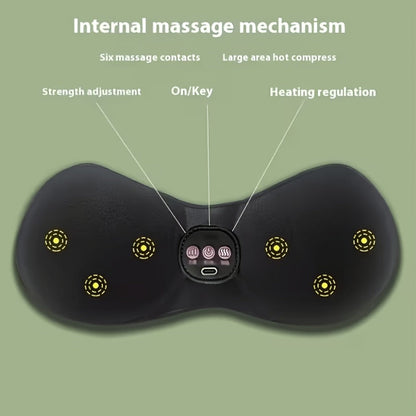 Electric Chest Massager Vibration Rechargeable - Intelligent Constant Temperature Heating Massage Bra for Women