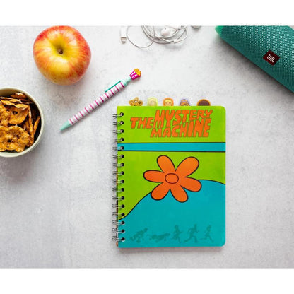 Scooby-Doo Spiral Notebook for Kids Mystery Machine 5-Tab Journal 75 Lined Pages Character Bookmark Tabs