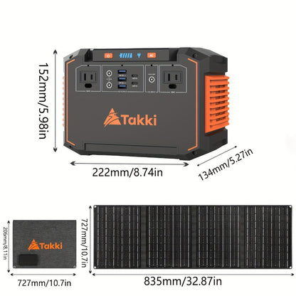 Portable Solar Generator Power Station 350W – 88.8Wh / 111Wh / 240Wh LiFePO4 Battery with AC DC USB Ports for Camping, RV