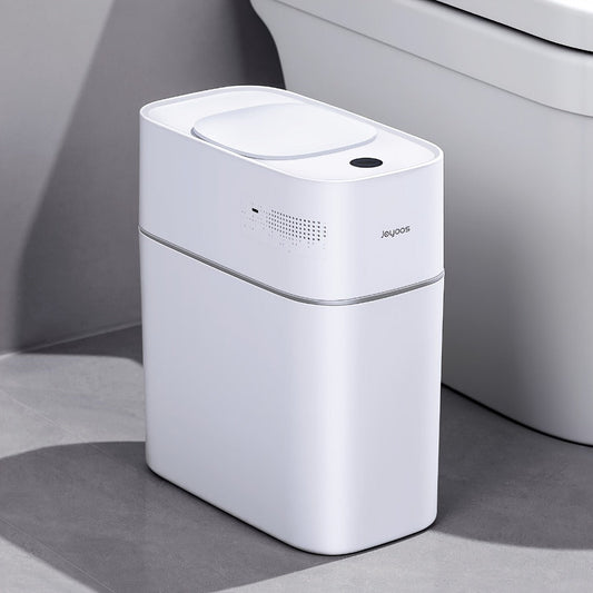 Touchless Trash Can 3.8 Gal 14L Infrared Motion Sensor, Auto-Open Lid, Wind Adsorption Auto-Expand Bag