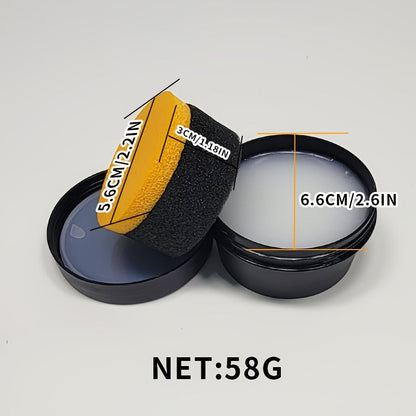 Leather Nourishing Care Kit with Polishing Wax 58g – Colorless Universal Leather Conditioner for Shoes Bags Jackets Furniture
