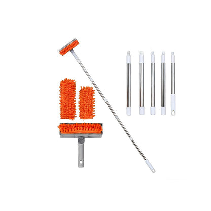 Ceiling Fan Duster 63 Inch Extendable Long Handle Reusable Chenille Microfiber Mop Head Ceiling Fan Blade Cleaner for Dusting Fan Blades