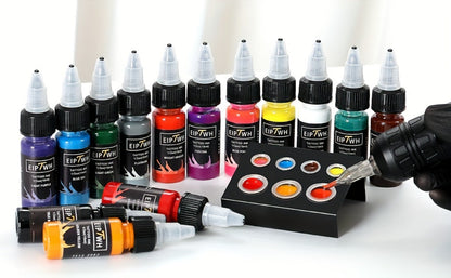 Tattoo Ink EIPTWH 14-Color Set with 15ml Bottles and One Complete Kit Configuration with Item-Specific Color, Capacity and Bottle Choices