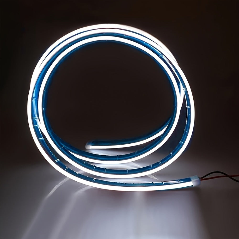 LED Engine Through-Light Bar 70 Inch High-Brightness White Light 2000-3000LM – Auto Welcome Mode Steering Effect 12V Wiring for Car SUV